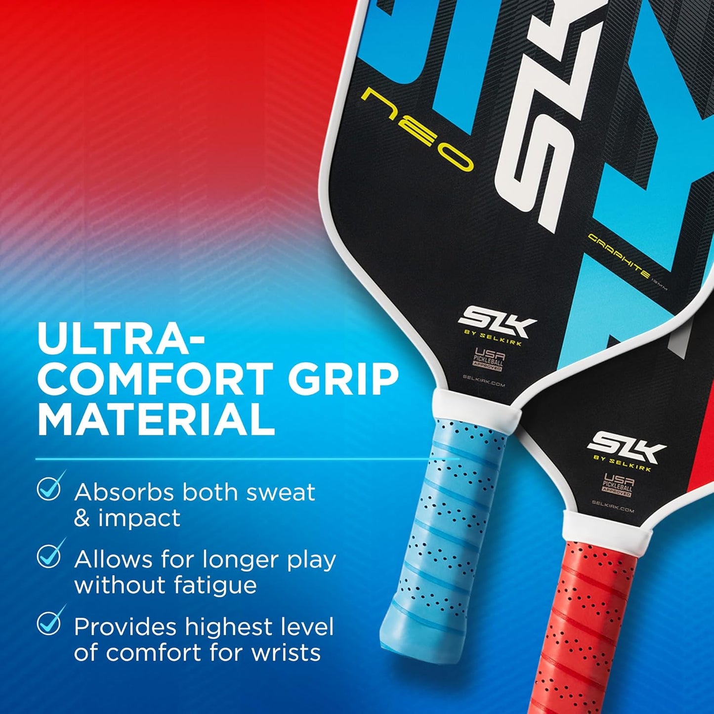 Best Overall Pickleball Paddles Set of 2 | Designed in the USA | Choose the SLK Neo Graphite, SLK Neo Fiberglass Pickleball Set or SLK Atlas Pickleball Bundle
