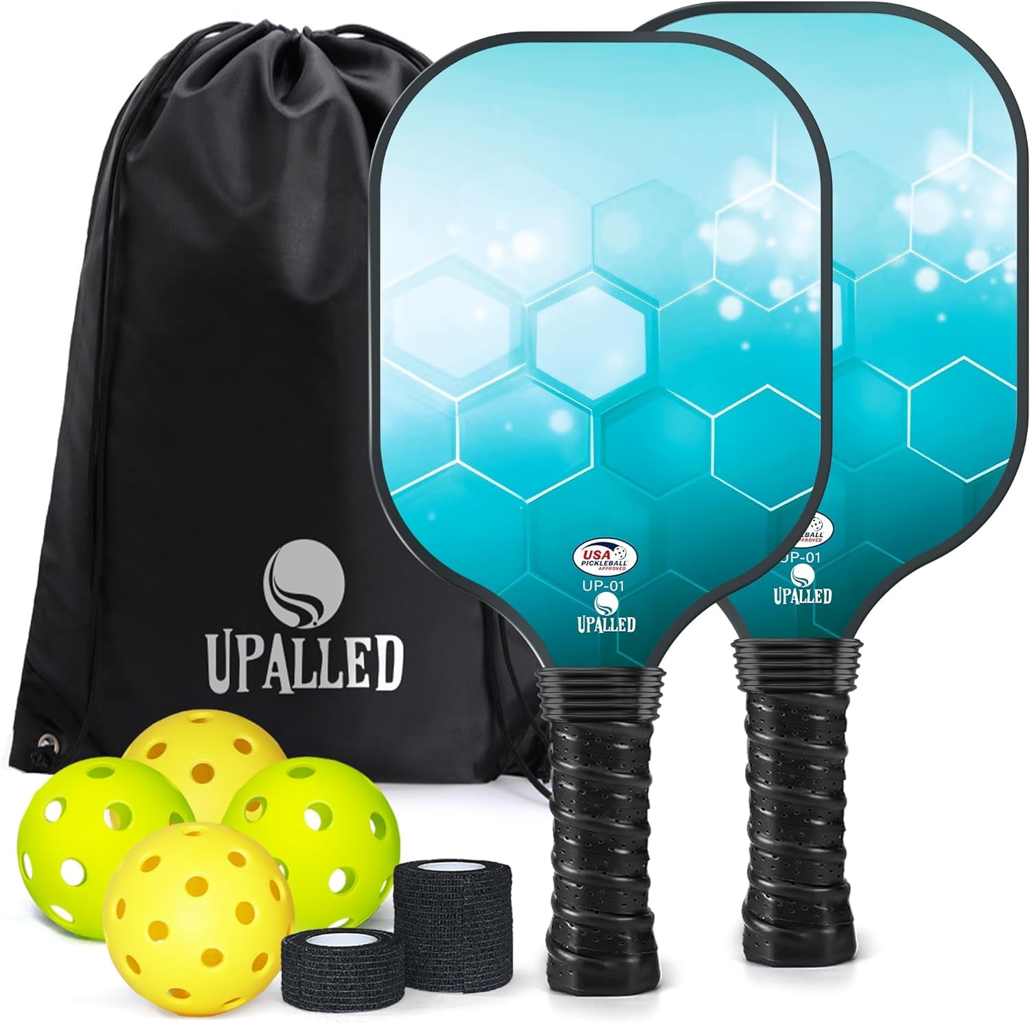 Panelsound Pickleball offers 2 Paddle Set Lightweight USAPA Approved 4 Balls Carry Case