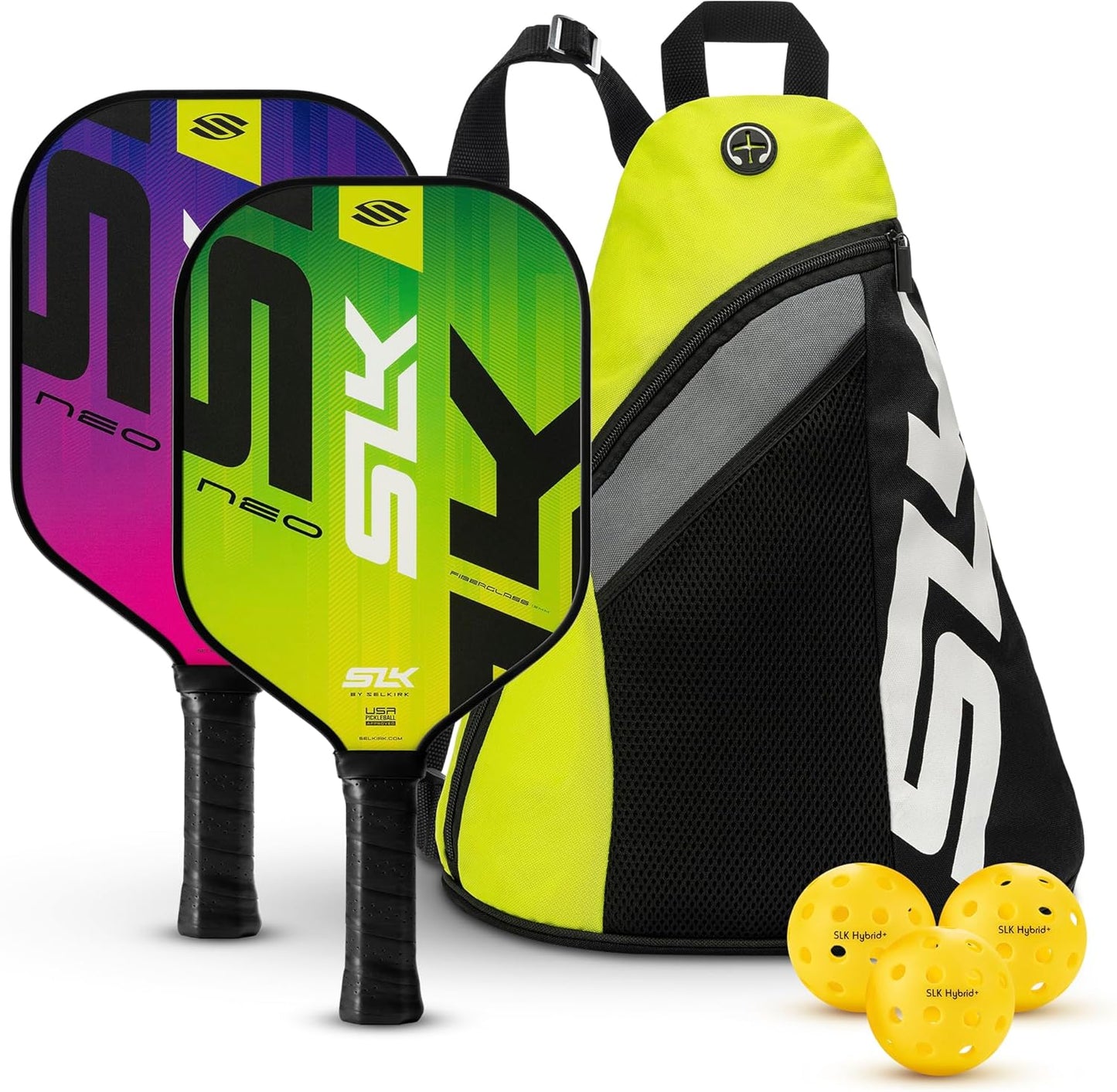 Best Overall Pickleball Paddles Set of 2 | Designed in the USA | Choose the SLK Neo Graphite, SLK Neo Fiberglass Pickleball Set or SLK Atlas Pickleball Bundle