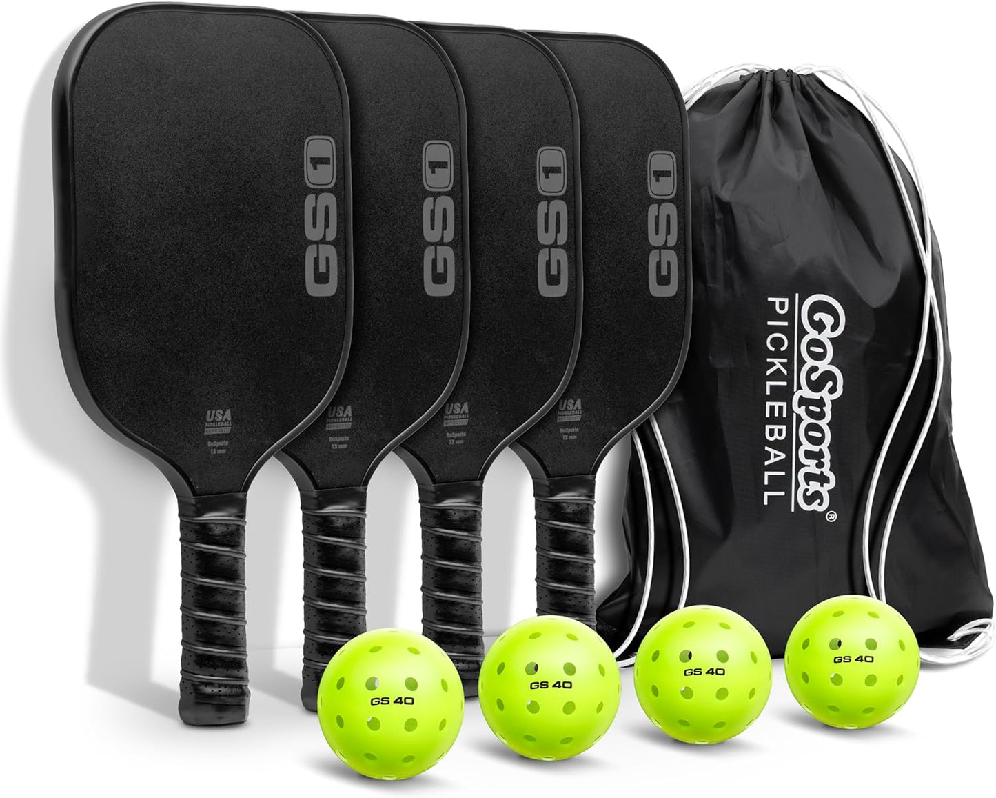 GS1 Pickleball Paddles - Single, 2 Pack, or 4 Pack - USAPA Approved Fiberglass Pickleball Paddles