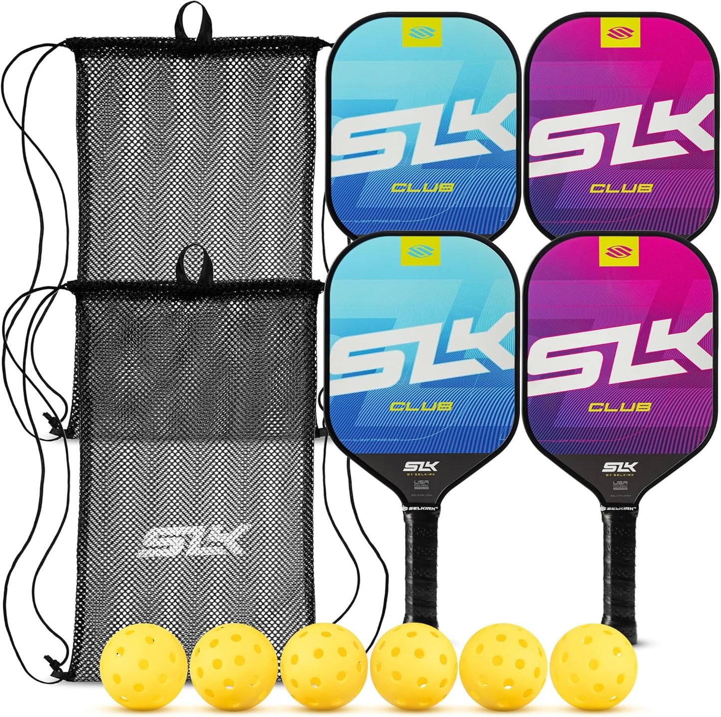 Best Overall Pickleball Paddles Set of 2 | Designed in the USA | Choose the SLK Neo Graphite, SLK Neo Fiberglass Pickleball Set or SLK Atlas Pickleball Bundle