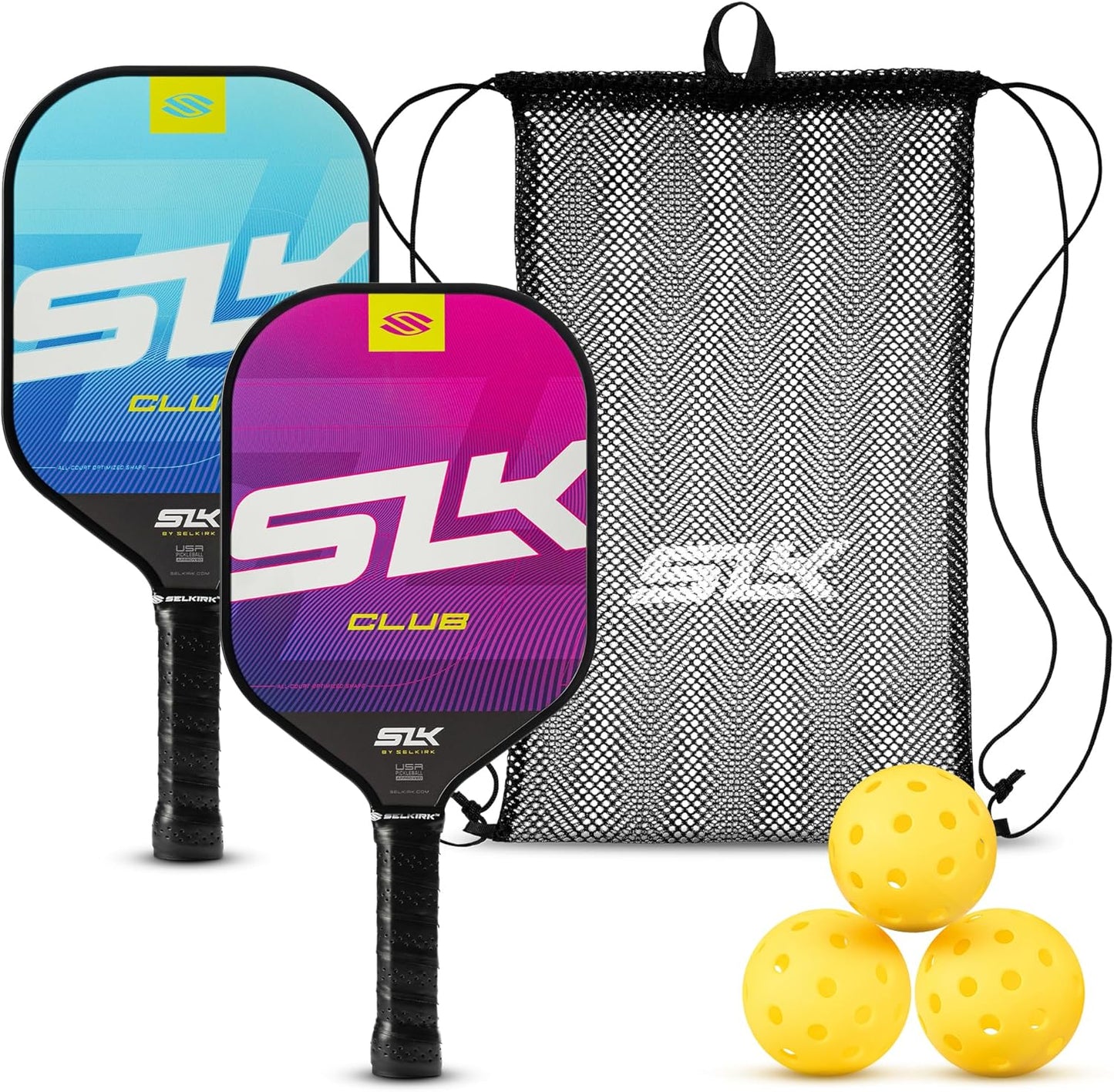 Best Overall Pickleball Paddles Set of 2 | Designed in the USA | Choose the SLK Neo Graphite, SLK Neo Fiberglass Pickleball Set or SLK Atlas Pickleball Bundle