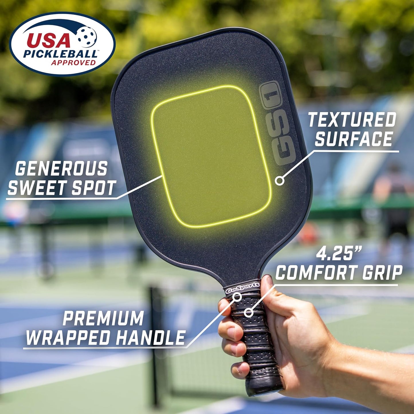 GS1 Pickleball Paddles - Single, 2 Pack, or 4 Pack - USAPA Approved Fiberglass Pickleball Paddles