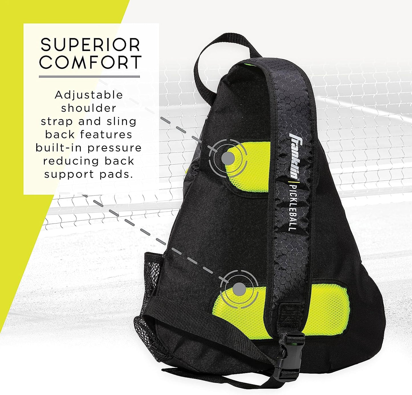 Best Compact Pickleball Bag - Sling Bag Backpack for Gear + Equipment - Men + Women - Holds Paddles, Balls + Accessories