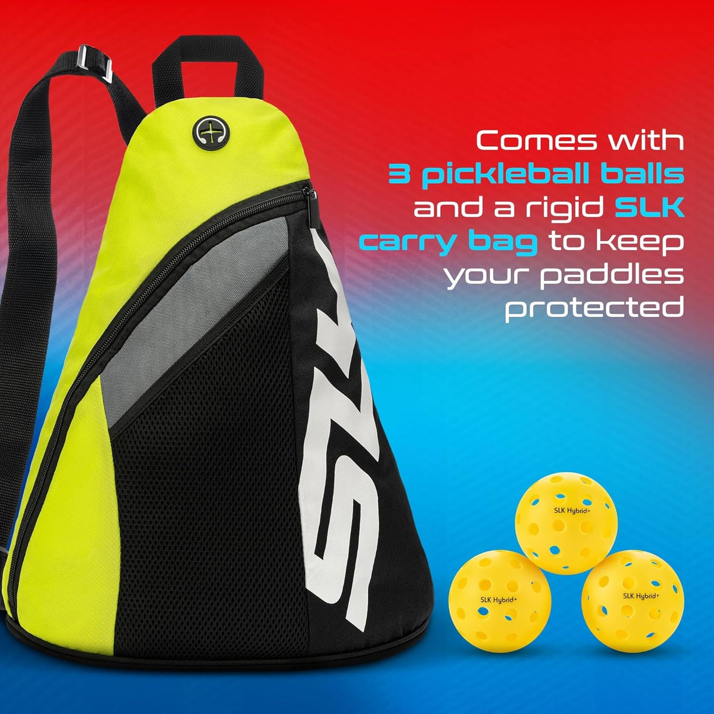 Best Overall Pickleball Paddles Set of 2 | Designed in the USA | Choose the SLK Neo Graphite, SLK Neo Fiberglass Pickleball Set or SLK Atlas Pickleball Bundle