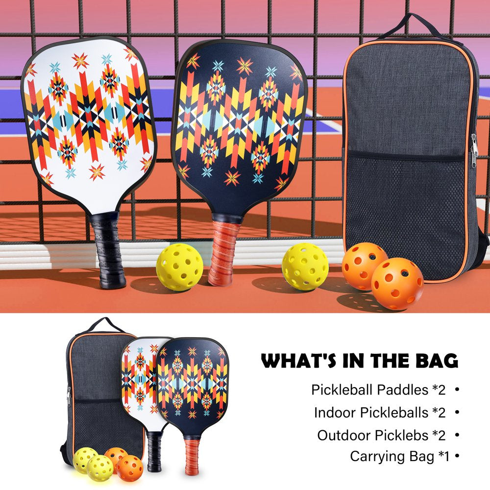 Luxmo Pickleball Set with 4 Balls and 1 Pickleball Bag