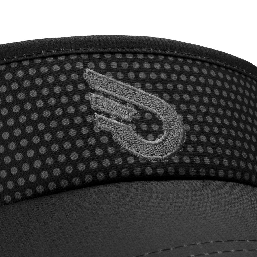 Unisex Lightweight Performance Running Pickleball Sun Visor Dots Black
