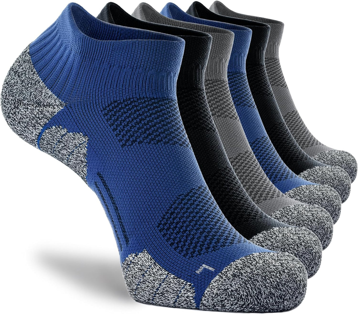 Unisex Cushioned Compression Athletic Ankle Socks Multipack