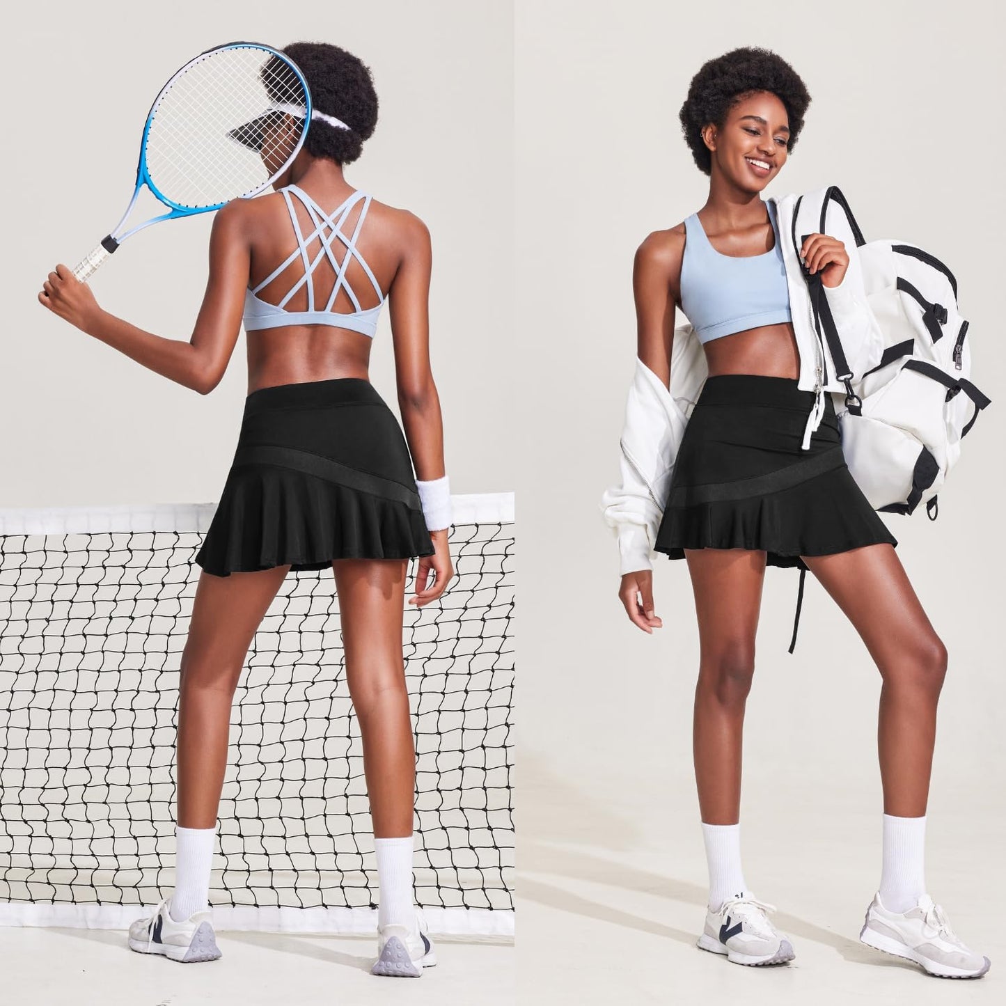 Tennis Skirts for Women Pleated Athletic Golf Skorts Skirt with Shorts Pockets 