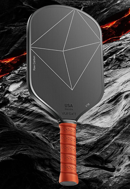 Pickleball Paddle, USAPA Approved T700 Raw Carbon Fiber Surface (CFS) High Spin 16MM PP Honeycomb Core