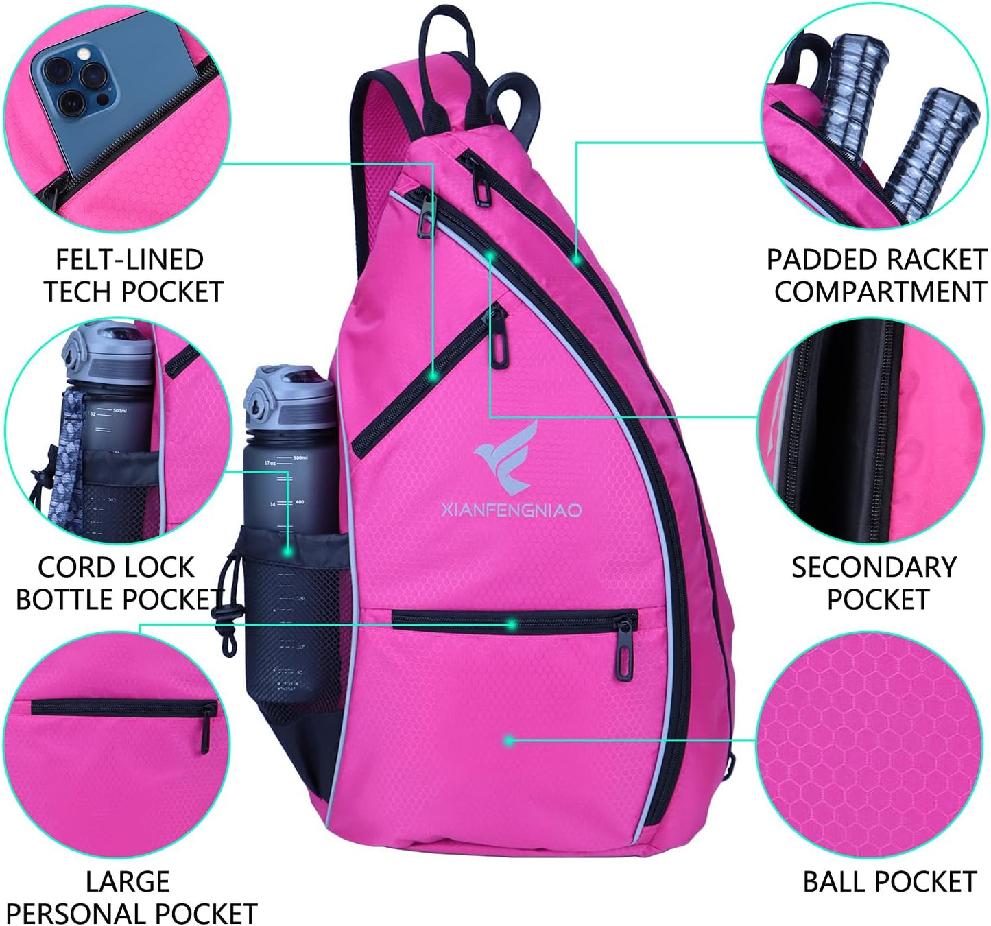 Sling Bag Sports Pickleball Bag Pickleball Backpack