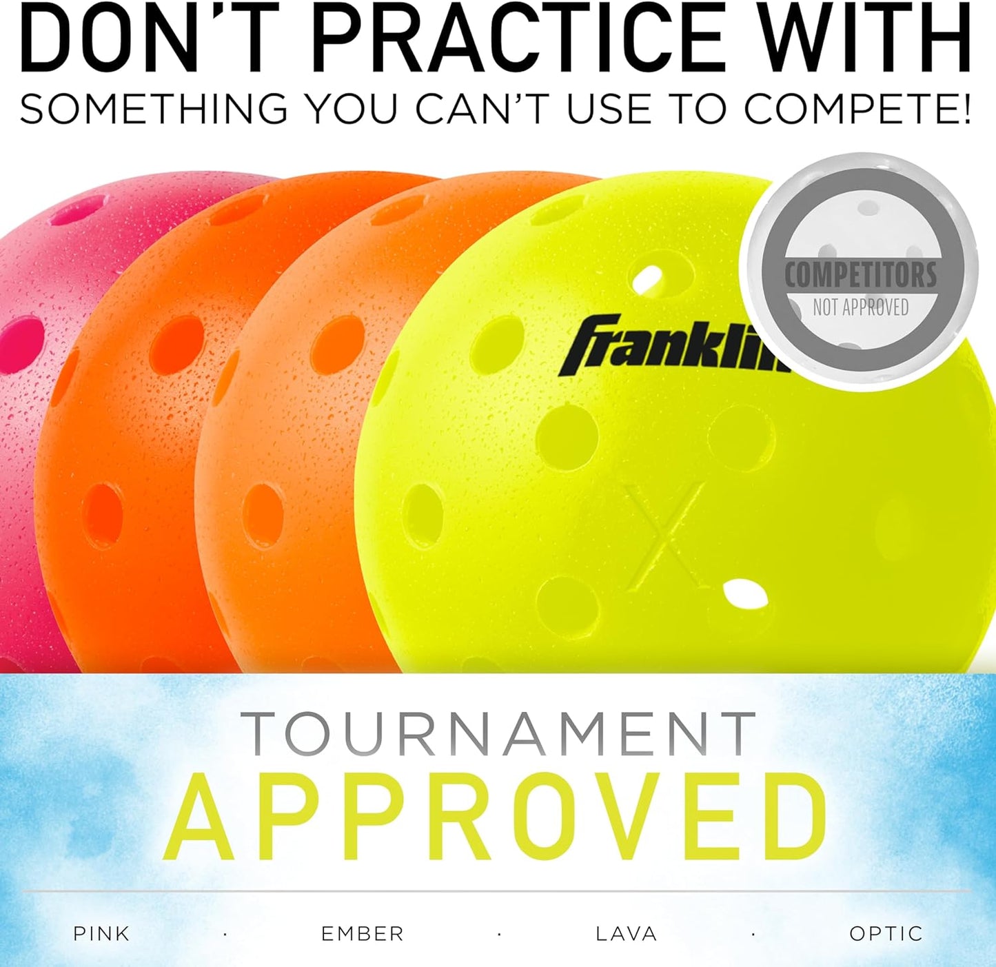 Outdoor Pickleballs - X-40 Pickleball Balls - USA Pickleball (USAPA) Approved - Official US Open Ball