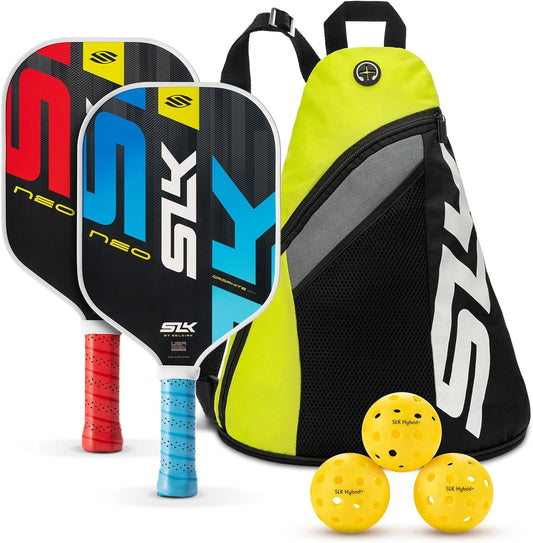 Best Overall Pickleball Paddles Set of 2 | Designed in the USA | Choose the SLK Neo Graphite, SLK Neo Fiberglass Pickleball Set or SLK Atlas Pickleball Bundle