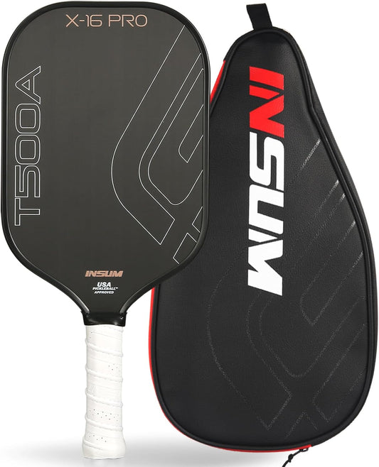 T500A Pickleball Paddles, USAPA Approved - Raw Carbon Fiber, Thermoformed Control Pickleball Paddles