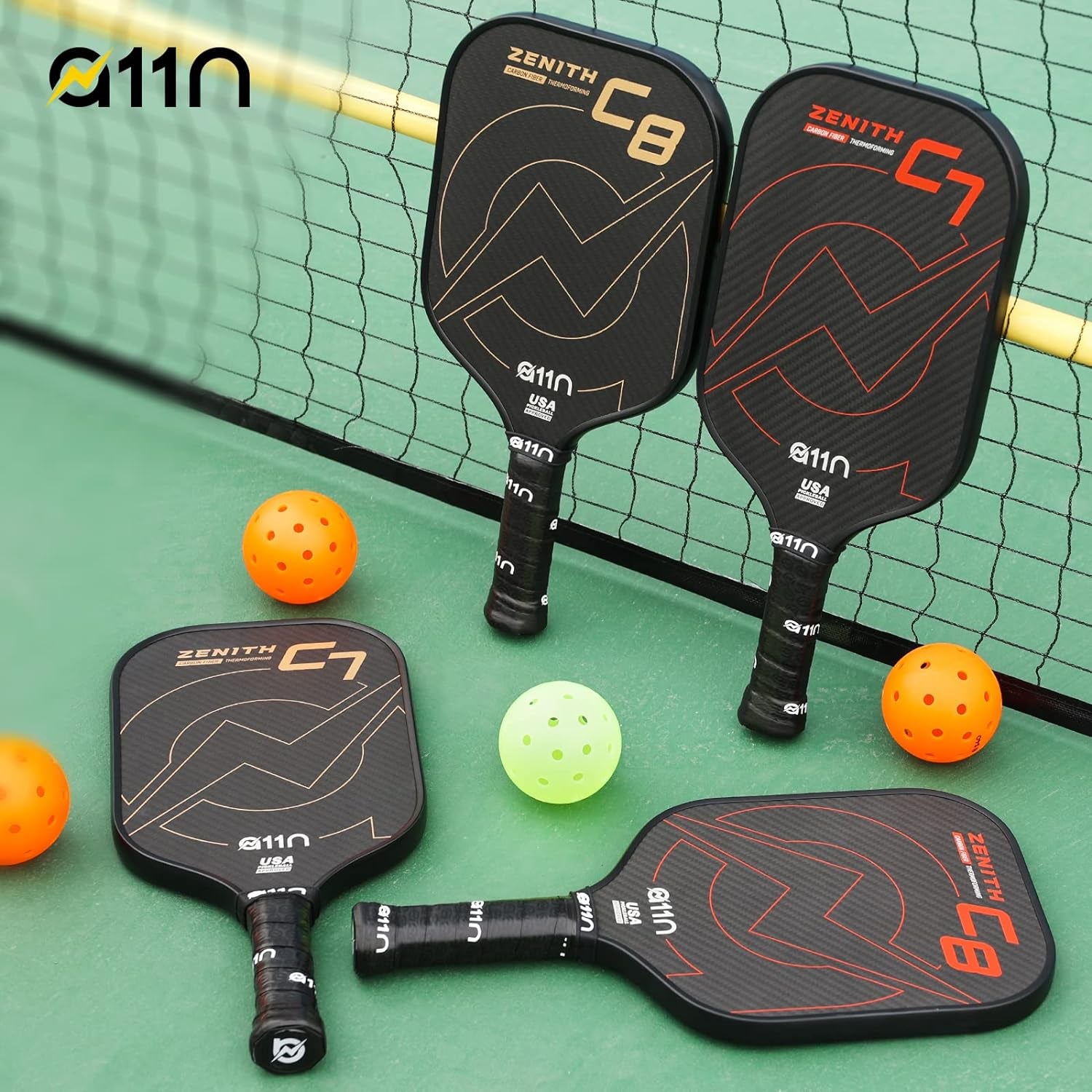 A11N Zenith Pickleball Paddle 16Mm | T-700 Carbon Fiber with Foam Injected Walls