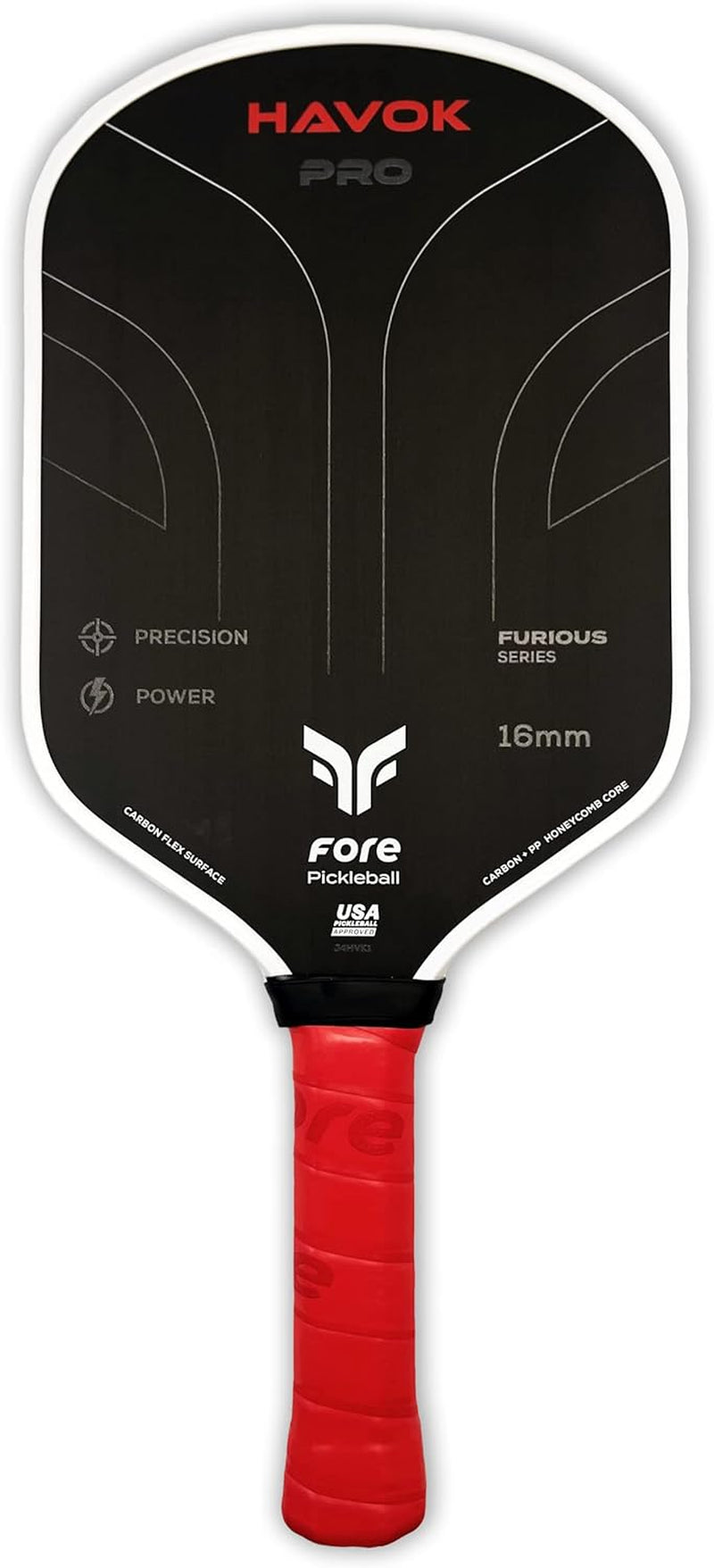 Carbon Fiber Pickleball Paddle | Enhanced Power, Precision and Maximum Spin