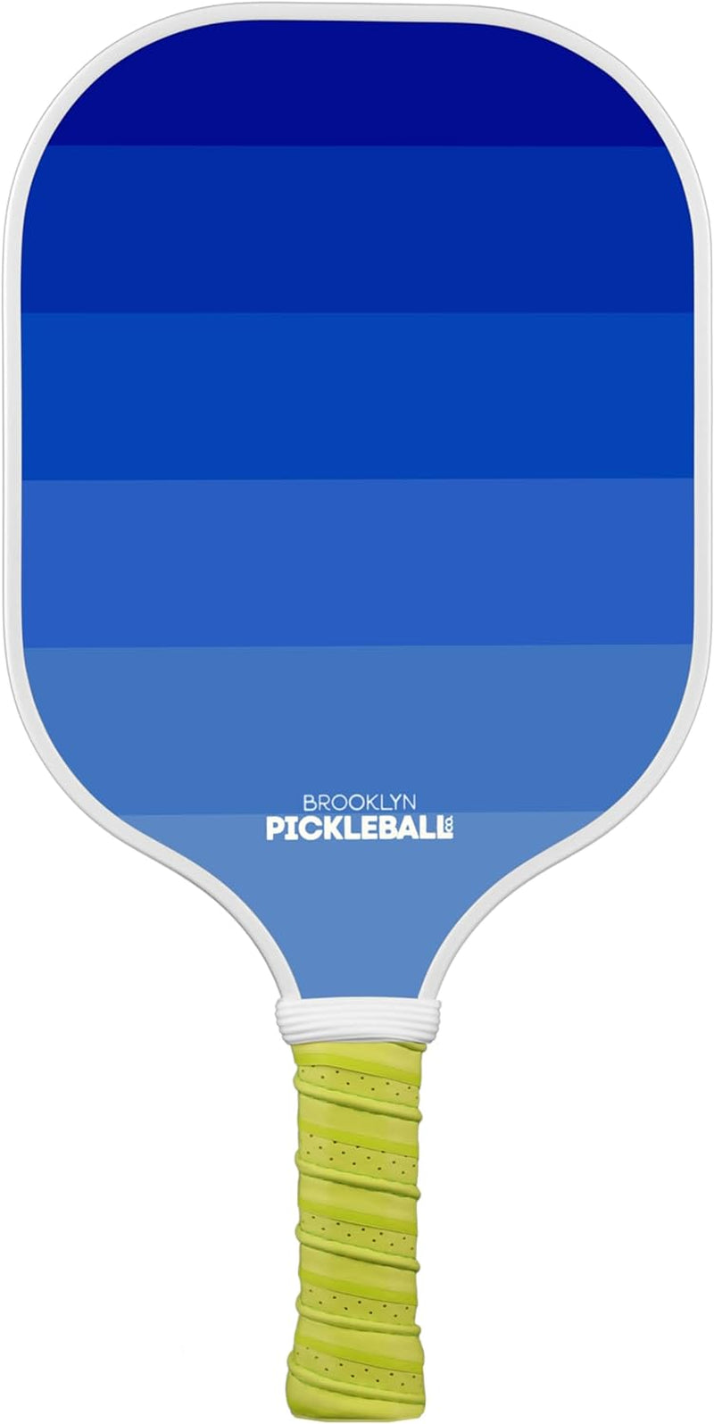 Brooklyn Pickleball Co | Blue & Yellow Pickle Ball Paddle & Cover | Carbon Fiber | Honeycomb Core | Ribbed Non-Slip Cushion Grip