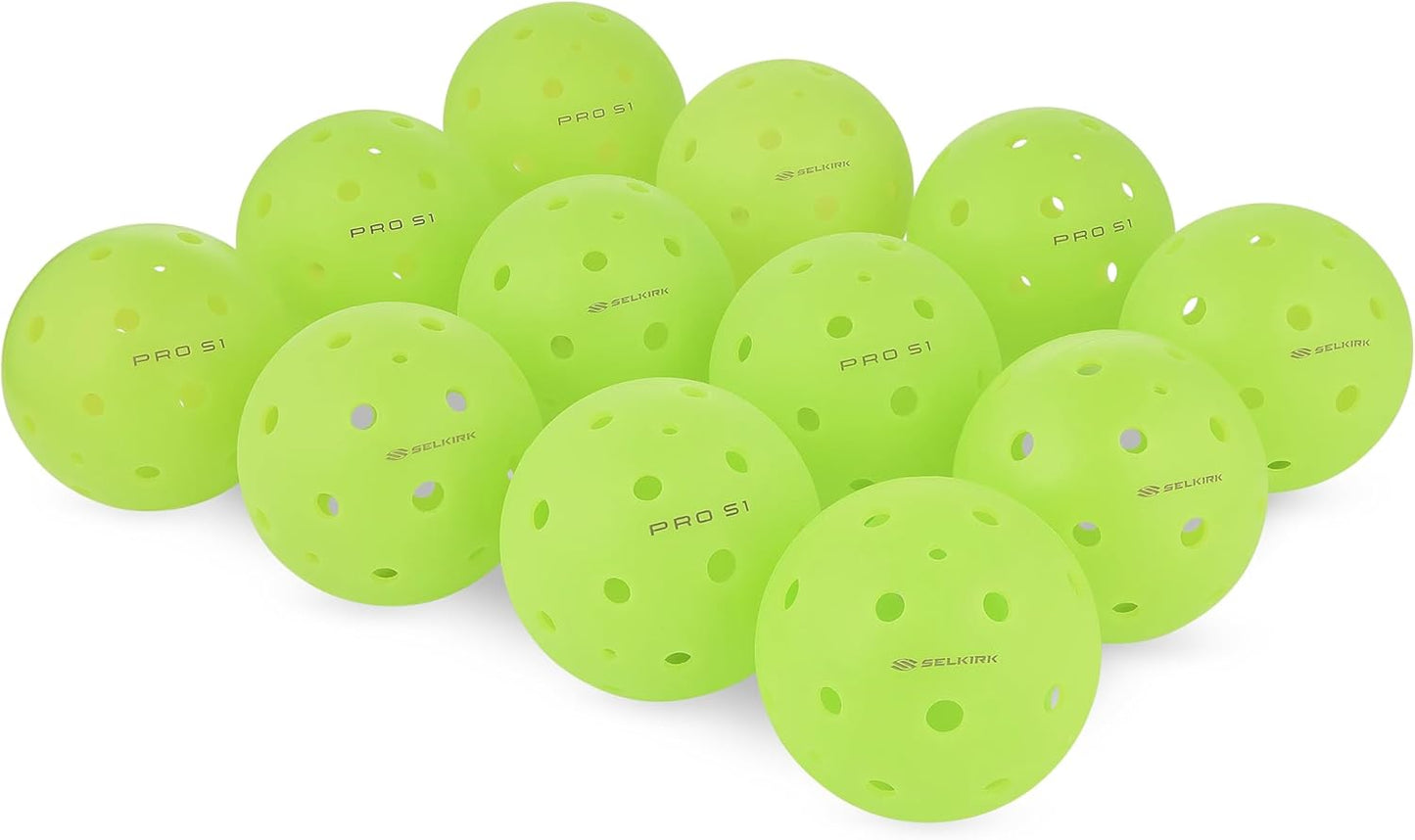 Most Durable Ball Selkirk Pro S1 | Crack-Resistant | 38 Hole Outdoor Pickleball Balls | USAPA Approved Pickle Ball for Tournament Play | Advanced Aerodynamics |