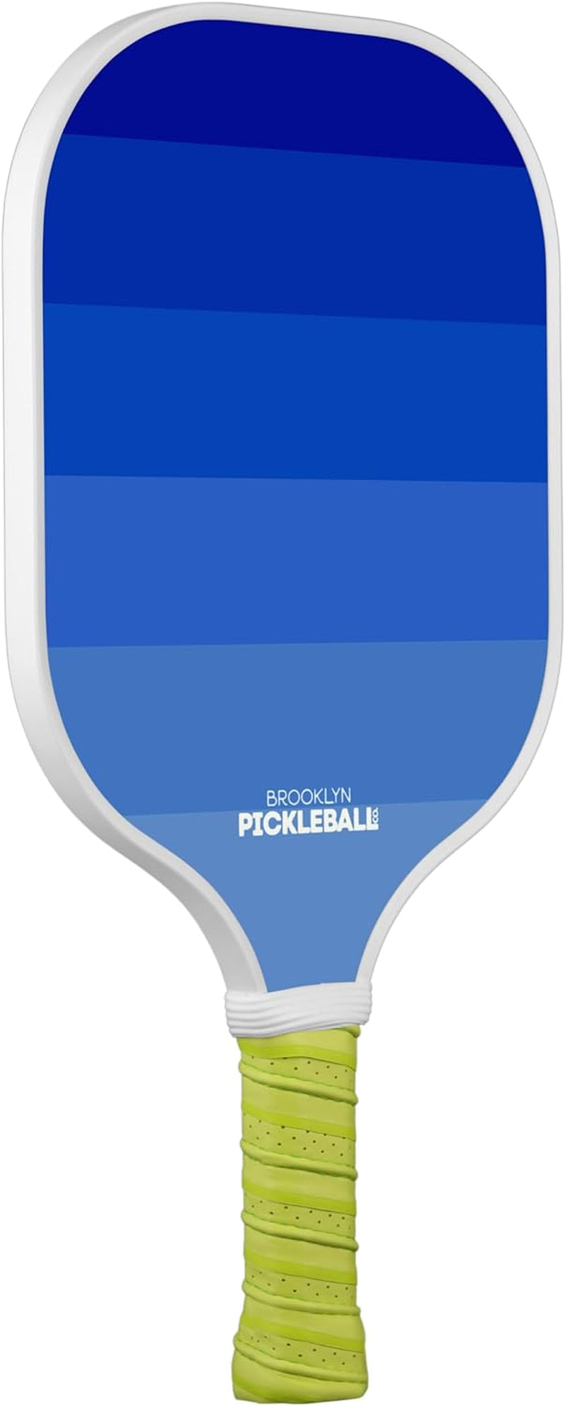 Brooklyn Pickleball Co | Blue & Yellow Pickle Ball Paddle & Cover | Carbon Fiber | Honeycomb Core | Ribbed Non-Slip Cushion Grip