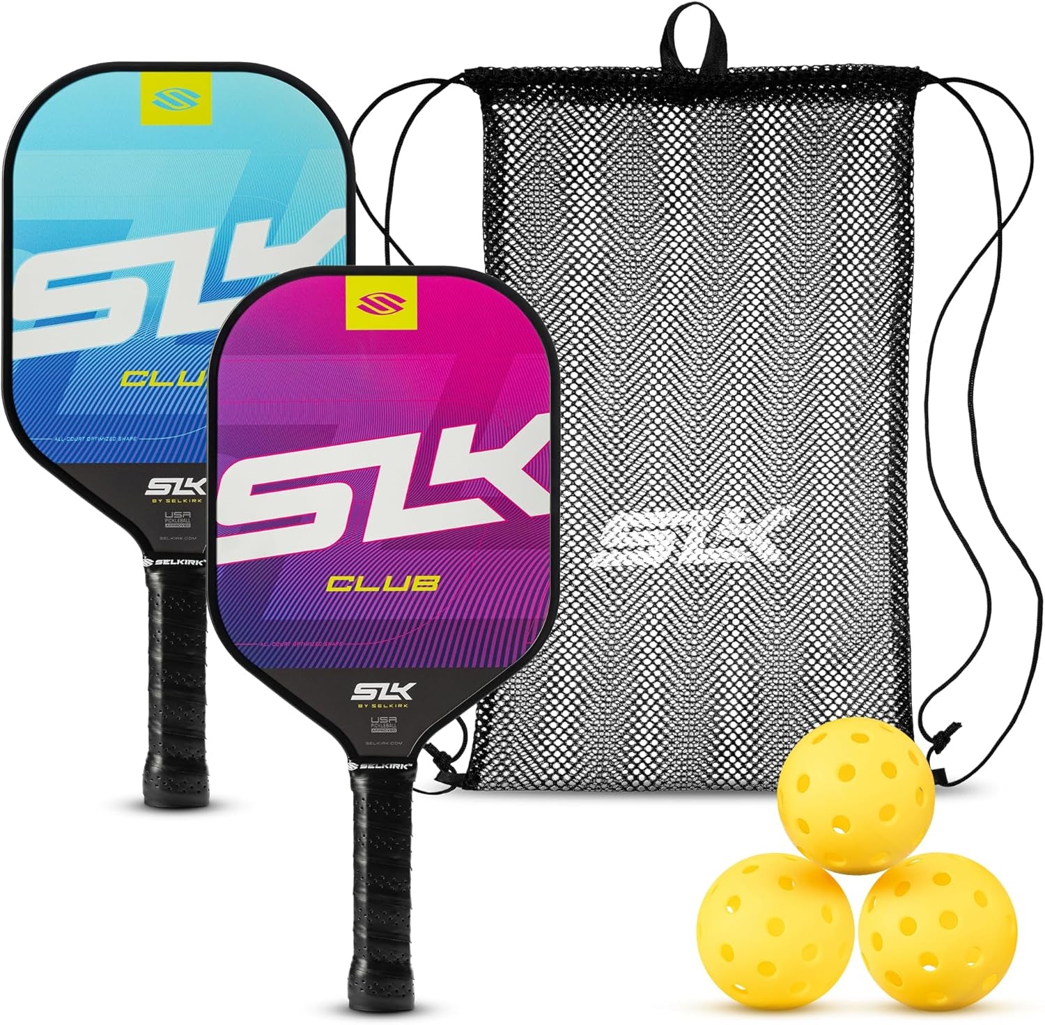 Best Overall Pickleball Paddles Set of 2 | Designed in the USA | Choose the SLK Neo Graphite, SLK Neo Fiberglass Pickleball Set or SLK Atlas Pickleball Bundle