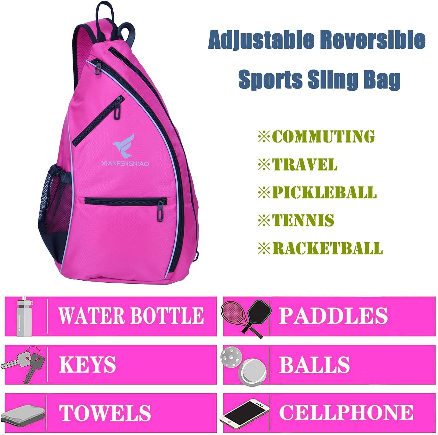 Sling Bag Sports Pickleball Bag Pickleball Backpack