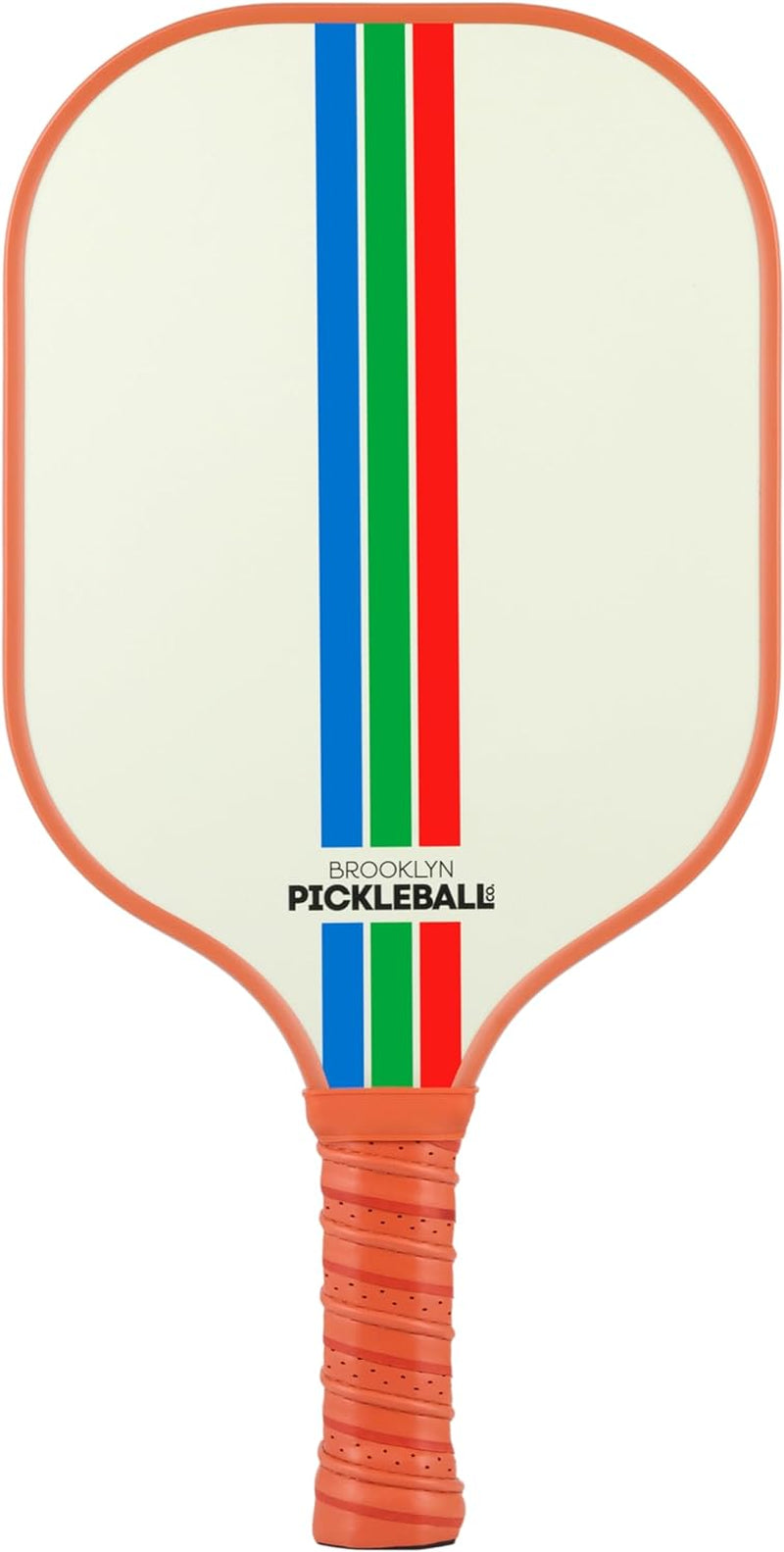 Brooklyn Pickleball Co | Cream Pickle Ball Paddle & Cover | Carbon Fiber | Honeycomb Core | Ribbed Non-Slip Cushion Grip