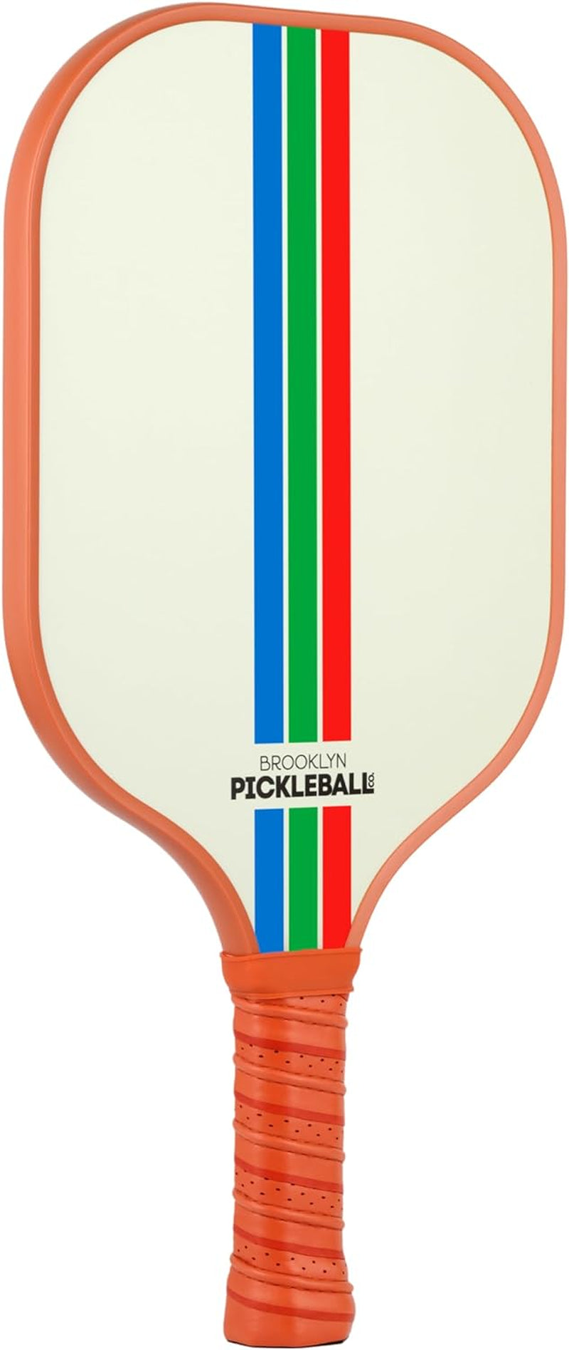 Brooklyn Pickleball Co | Cream Pickle Ball Paddle & Cover | Carbon Fiber | Honeycomb Core | Ribbed Non-Slip Cushion Grip