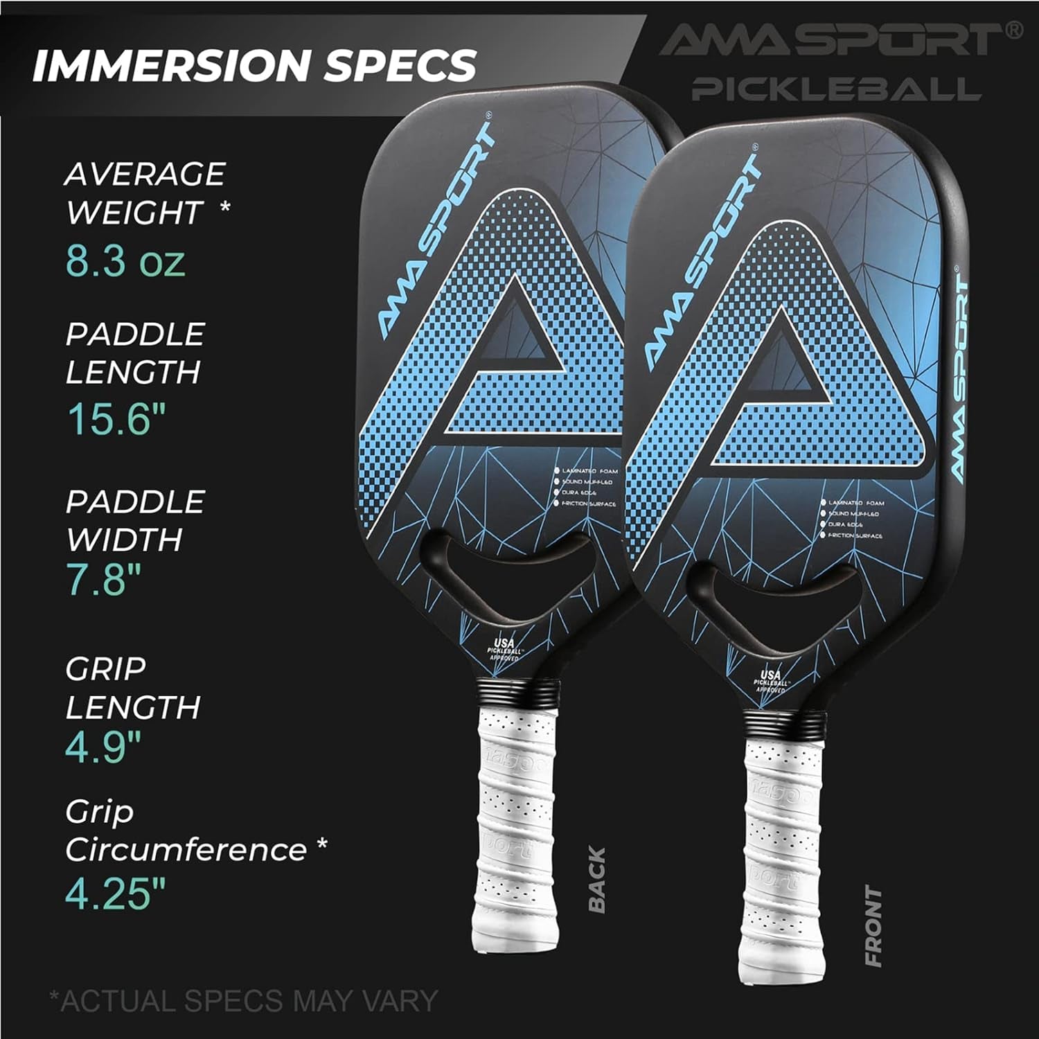 Immersion Carbon Pickleball Paddle-20Mm Thick Core Pickleball Paddle with Maximum Spin