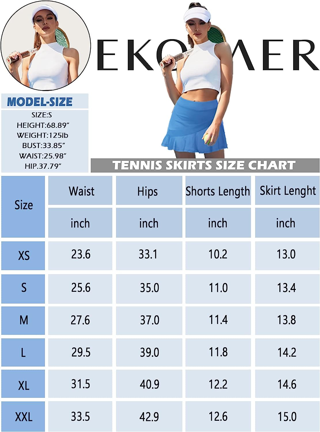 Tennis Skirts for Women Pleated Athletic Golf Skorts Skirt with Shorts Pockets 