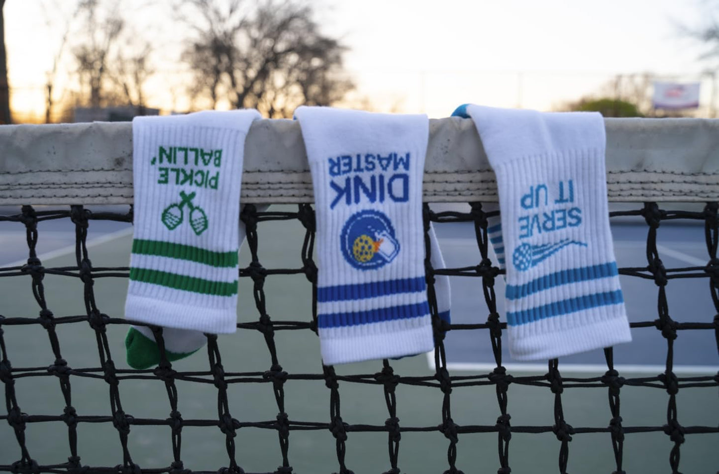 Performance Pickleball Athletic Crew Socks, Great Gift for Pickleball Lovers, Fun Pickleball Accessories