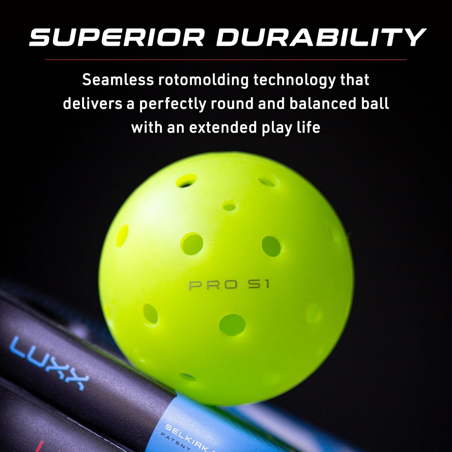 Most Durable Ball Selkirk Pro S1 | Crack-Resistant | 38 Hole Outdoor Pickleball Balls | USAPA Approved Pickle Ball for Tournament Play | Advanced Aerodynamics |