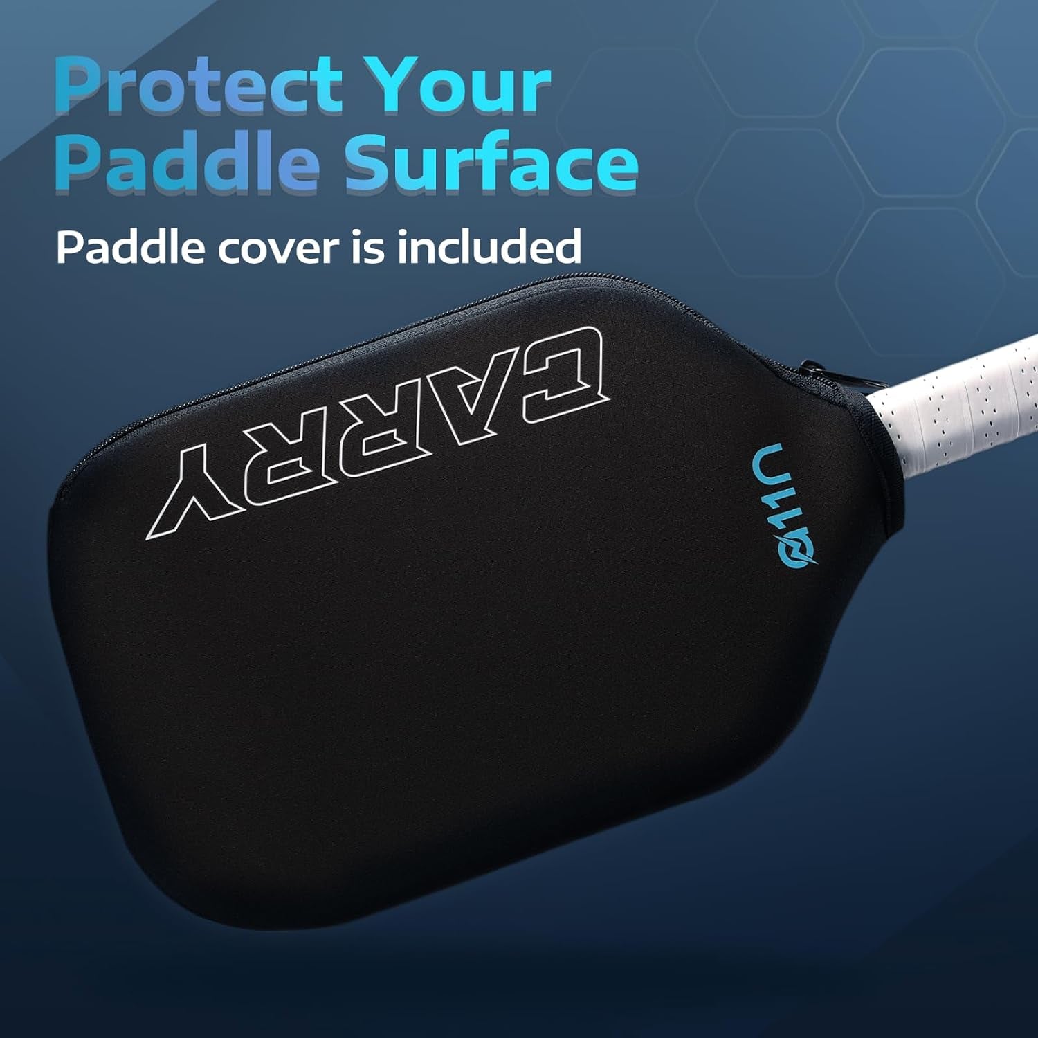 A11N 2024 Carry C7 Pickleball Paddle with Paddle Cover - Carbon Fiber Surface - Minimalistic Style