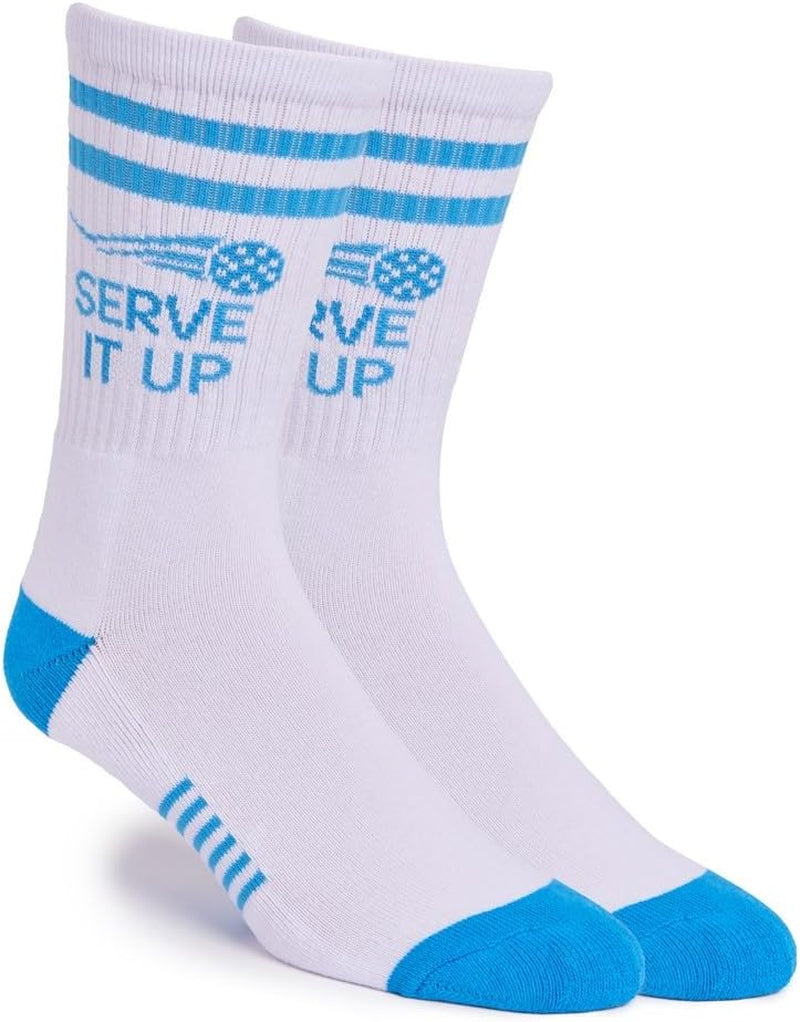 Performance Pickleball Athletic Crew Socks, Great Gift for Pickleball Lovers, Fun Pickleball Accessories