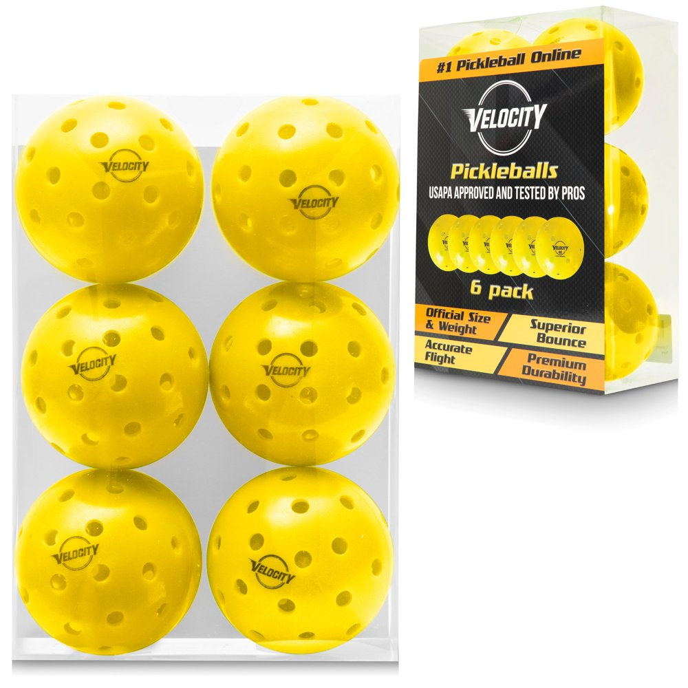 Outdoor 3 Count Yellow Pickleball Balls | USAPA Approved 40 Hole