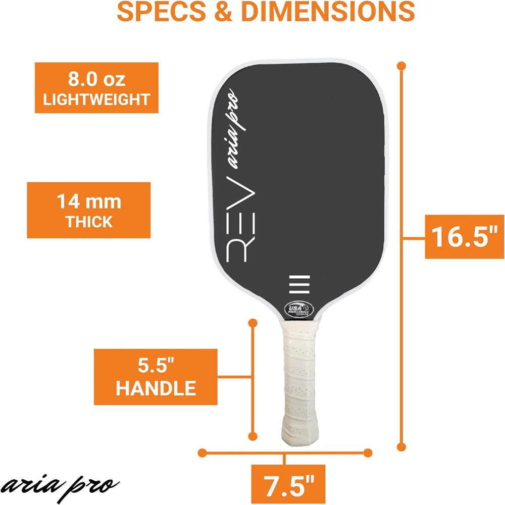 Pro-Performance Paddle - Pickleball Racket - Carbon Fiber Face