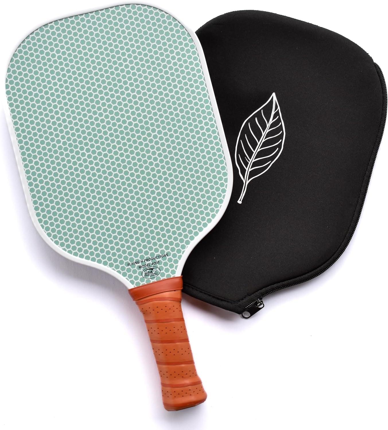 Flying H Pickleball Paddle | Carbon Fiber | Honeycomb Core | Timeless Design | USAPA Approved | Comfort Grip - setpickleball