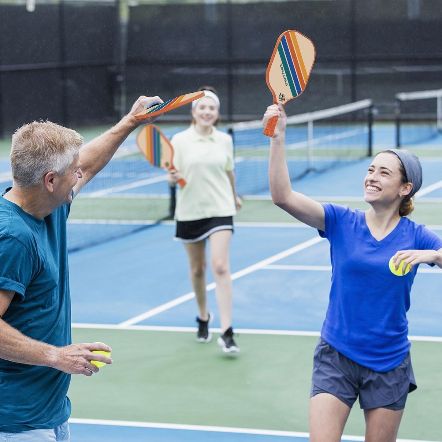 Pickleball Paddles Set of 2 Fiberglass Pickle Ball Paddles