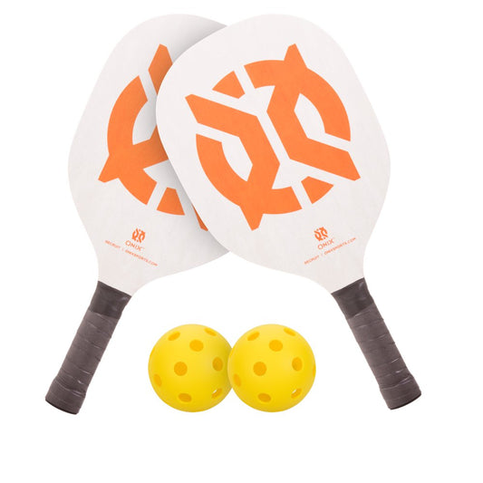 Recruit Pickleball Starter Set Includes 2 Paddles and 2 Pickleballs for All Ages and Skill Levels to Learn to Play