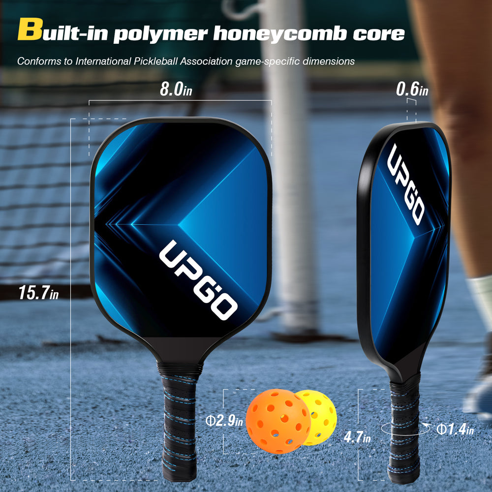 Professional Title: " Graphite Fiber Pickleball Paddles with Polypropylene Honeycomb Core