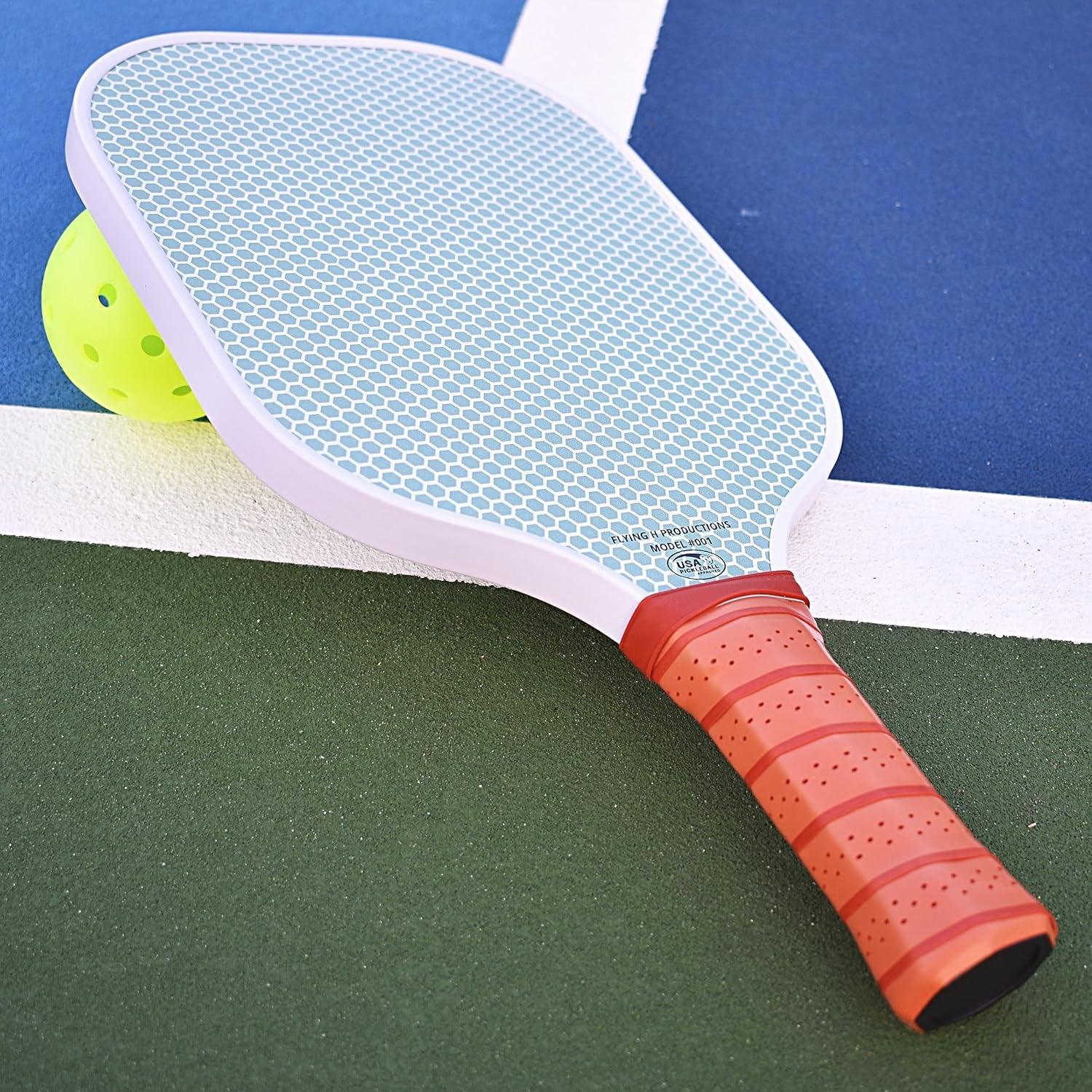 Flying H Pickleball Paddle | Carbon Fiber | Honeycomb Core | Timeless Design | USAPA Approved | Comfort Grip - setpickleball