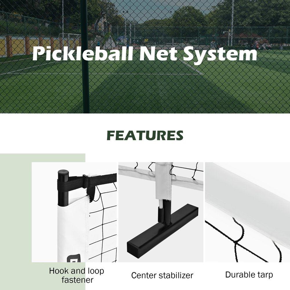 Goplus 22Ft Portable Pickleball Net Set System W/Carry Bag Indoor Outdoor Game - setpickleball