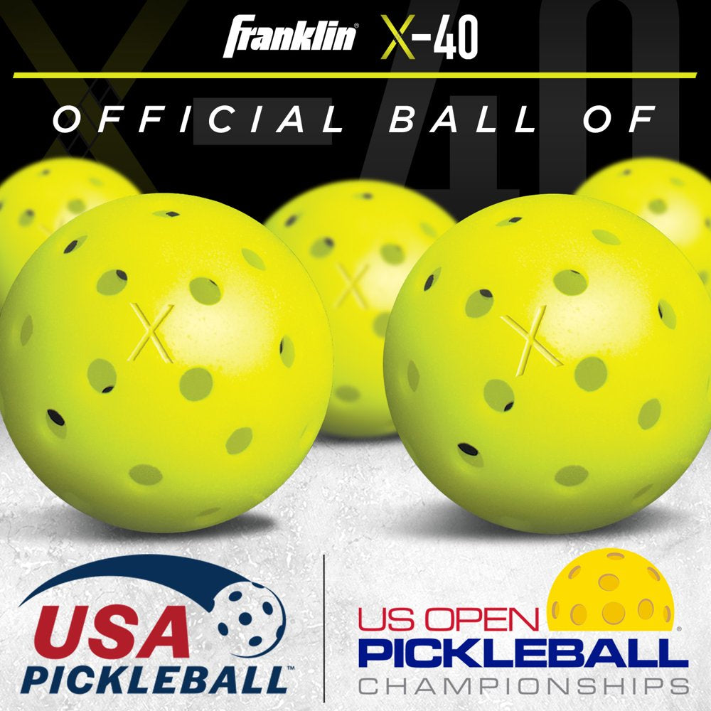 Professional title: " X40 Pickleballs - 6 Pack - Regulation Size - Optic Yellow