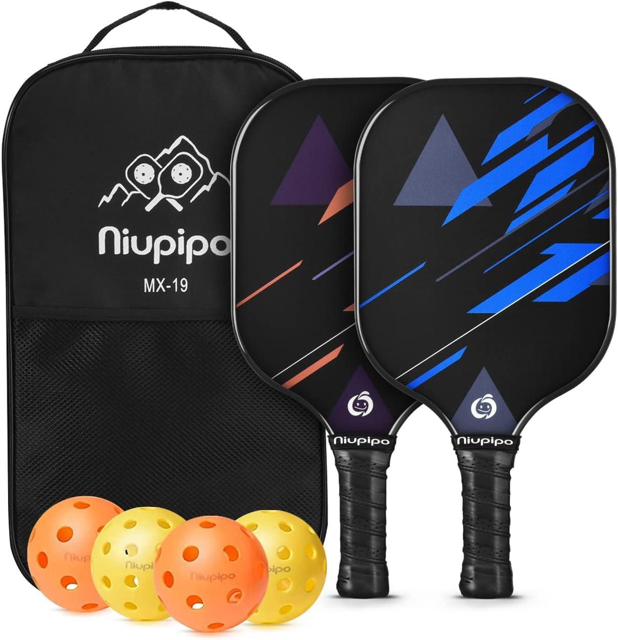 Pickleball Paddles, Lightweight Pickleball Rackets W/Fiberglass Surface