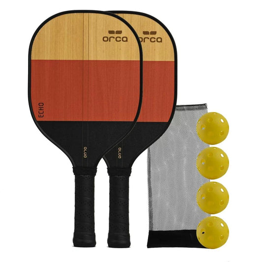 Echo Wood Pickleball Paddle Deluxe Combo Set, 10.2 Inch X 7.6 Inch - setpickleball