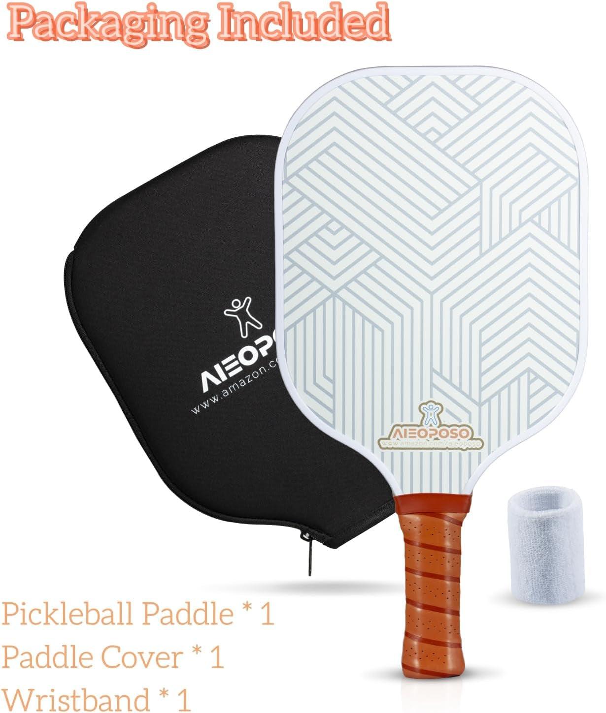 Pickleball Paddles, USAPA Approved Carbon Fiber Pickleball Paddle, Polypropylene Honeycomb Core