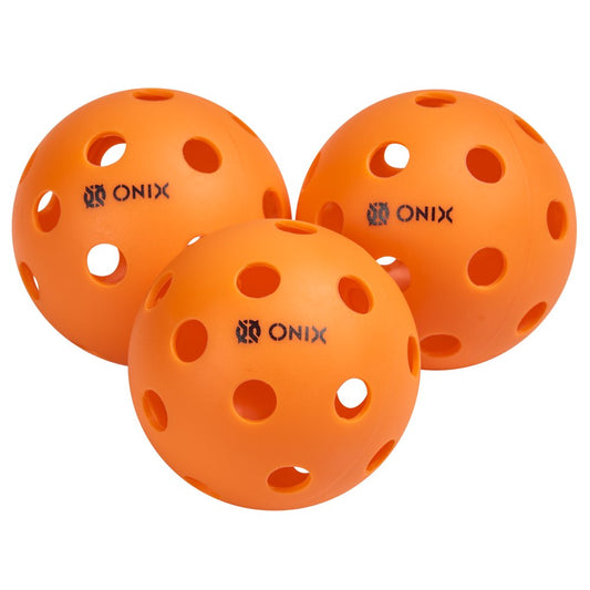 Recruit by  Pickleball Pure Indoor Balls (Orange, 3-Pack)