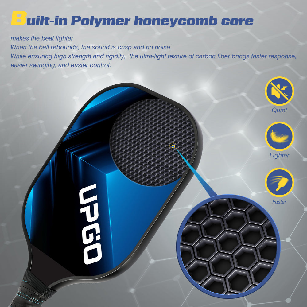 Professional Title: " Graphite Fiber Pickleball Paddles with Polypropylene Honeycomb Core