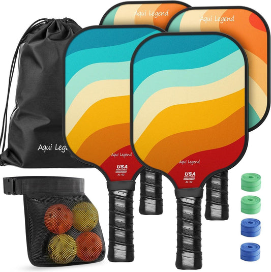 Aquilegend Pickleball Paddles, USAPA Approved Fiberglass Pickleball Set