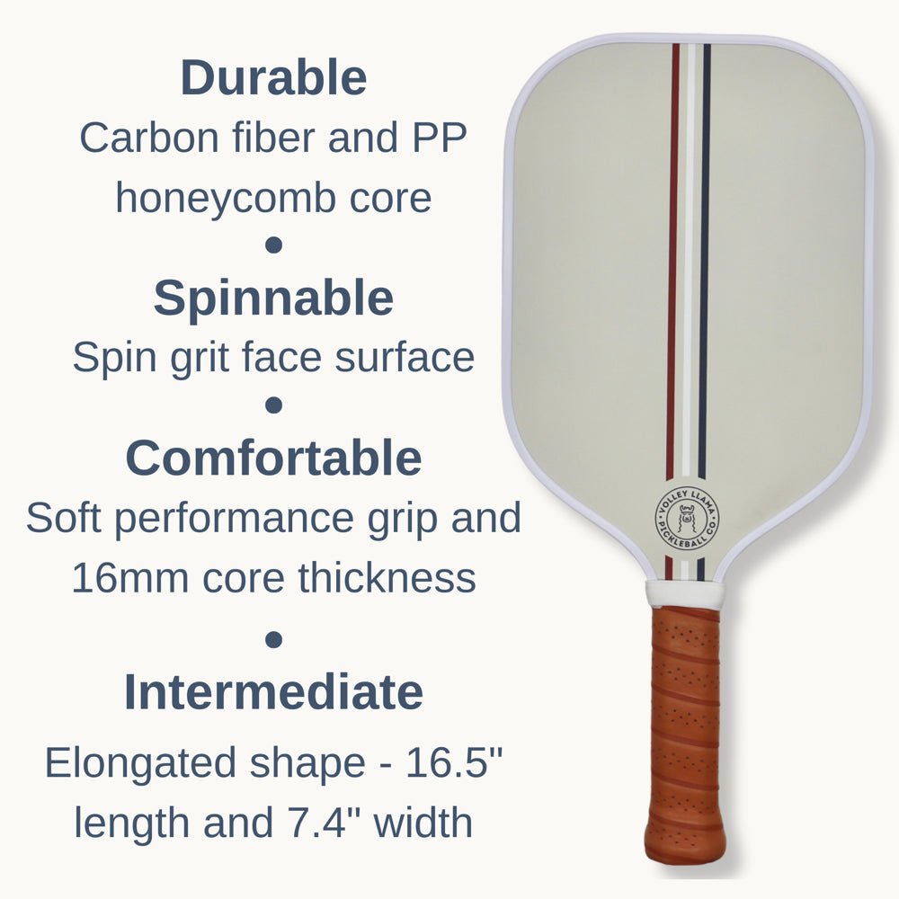 Intermediate Carbon Fiber and Polypropylene Honeycomb Core Pickleball Paddle - setpickleball