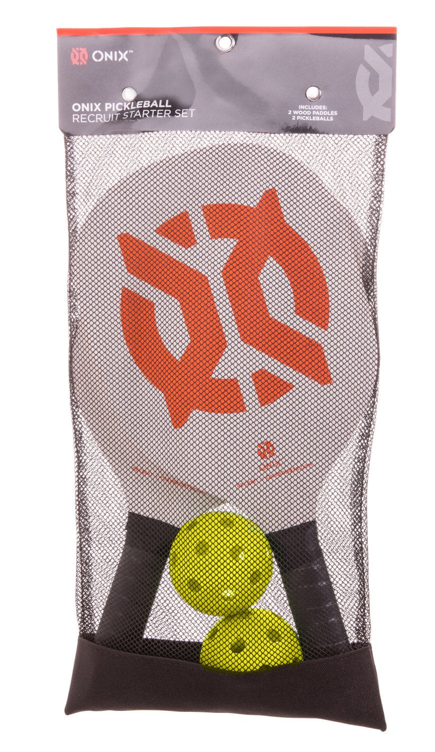 Recruit Pickleball Starter Set Includes 2 Paddles and 2 Pickleballs for All Ages and Skill Levels to Learn to Play